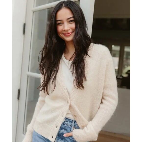 Jenni Kayne Cream Cardigan Sweater - Picture 2 of 8